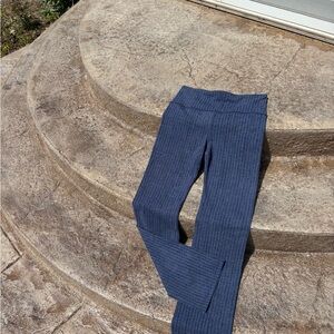 Athleta Salutation Blue Textured Straight Leg Leggings